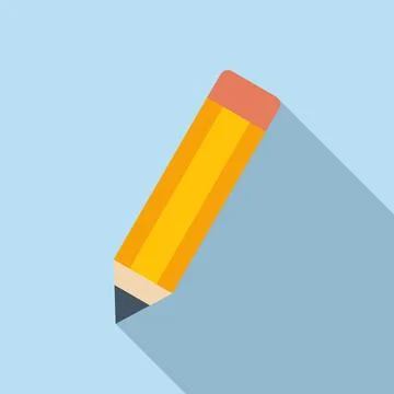 Pencil icon flat vector. Computer interface Stock Illustration