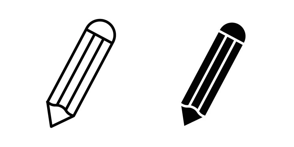 Pencil icon graphic element. web icon set 스톡 일러스트