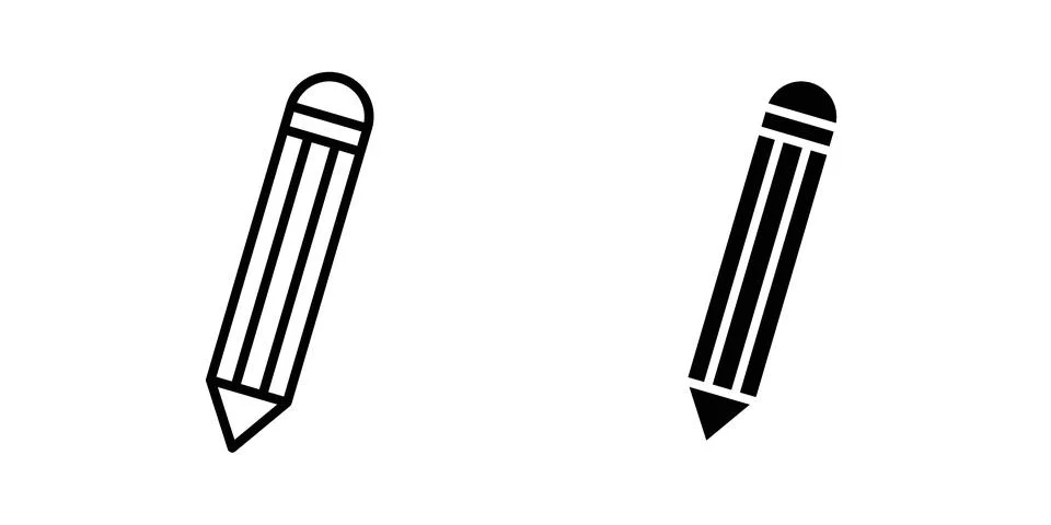 Pencil icon graphic element. web icon set Stock Illustration