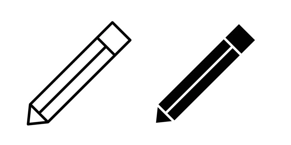 Pencil icon Illustration set. Vector Eps10 for apps 스톡 일러스트