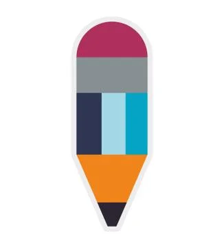 Pencil icon. Instrument to write design. Vector graphic Stock Illustration