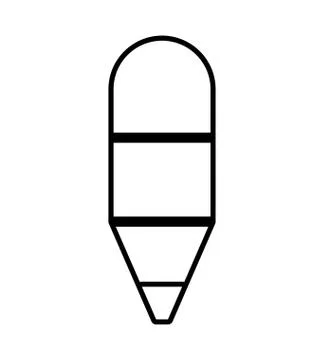 Pencil icon. Instrument to write design. Vector graphic Illustrazione stock