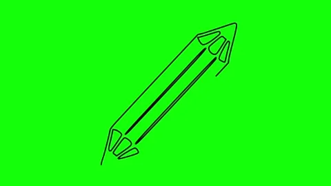 Pencil icon isolated on background, hd motion graphic animation Stock Footage 314630288