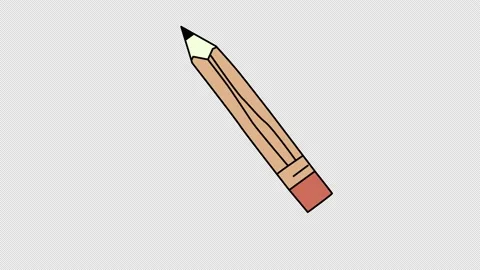 Pencil icon loop Animation video transparent background with alpha channel. Stock Footage 235587000
