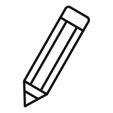 Pencil icon outline vector. Computer interface Stock Illustration