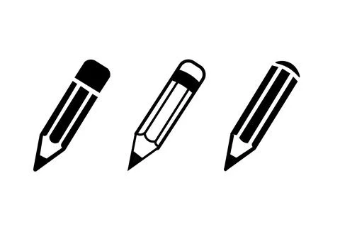 Pencil icon set. Vector illustration Stock Illustration