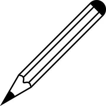 Pencil icon simple design Stock Illustration