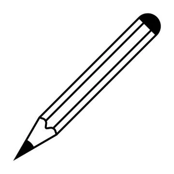 Pencil icon simple design, vector pencil icon sign taking notes writing on paper Stock Illustration