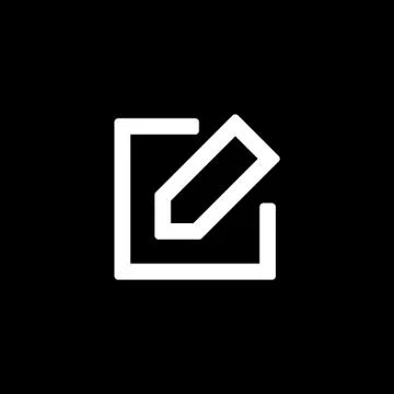 Pencil icon for simple flat style ui design Stock Illustration