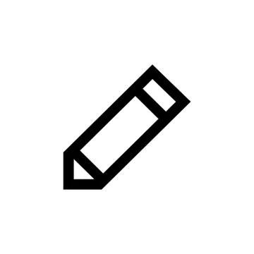 Pencil icon for simple flat style ui design Stock Illustration