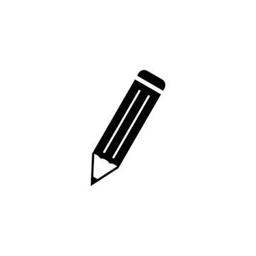Pencil icon. simple flat vector illustration. Illustrazione stock