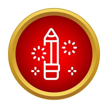 Pencil icon sparking creativity and new ideas Stock Illustration