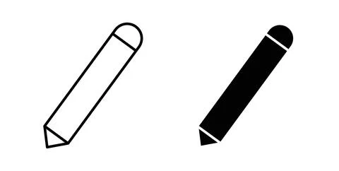 Pencil icon symbol. Flat Vector illustration Stock Illustration