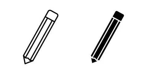 Pencil icon symbol. Flat Vector illustration Stock Illustration