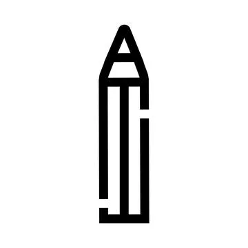 Pencil icon symbolizing creativity and education concept Illustrazione stock