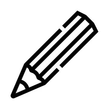 Pencil icon symbolizing writing, drawing, and creativity Illustrazione stock