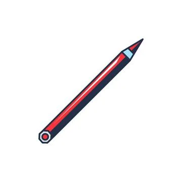 Pencil icon symbolizing writing, note taking, editing, sketching, education 스톡 일러스트