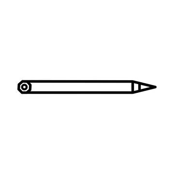 Pencil icon symbolizing writing, note taking, editing, sketching, education Stock Illustration