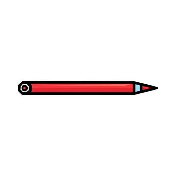 Pencil icon symbolizing writing, note taking, editing, sketching, education Stock Illustration