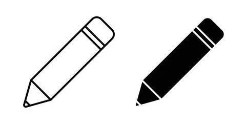 Pencil icon vector art Illustrations Stock Illustration
