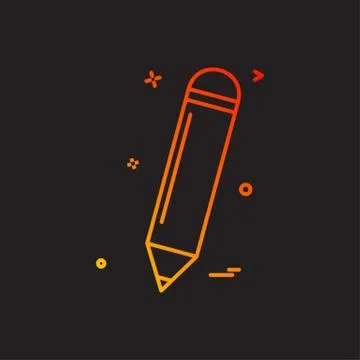 Pencil icon vector design icon Stockillustratie