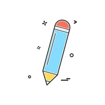 Pencil icon vector design icon Stockillustratie