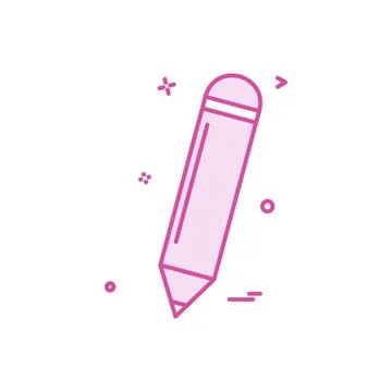 Pencil icon vector design icon Stock Illustration
