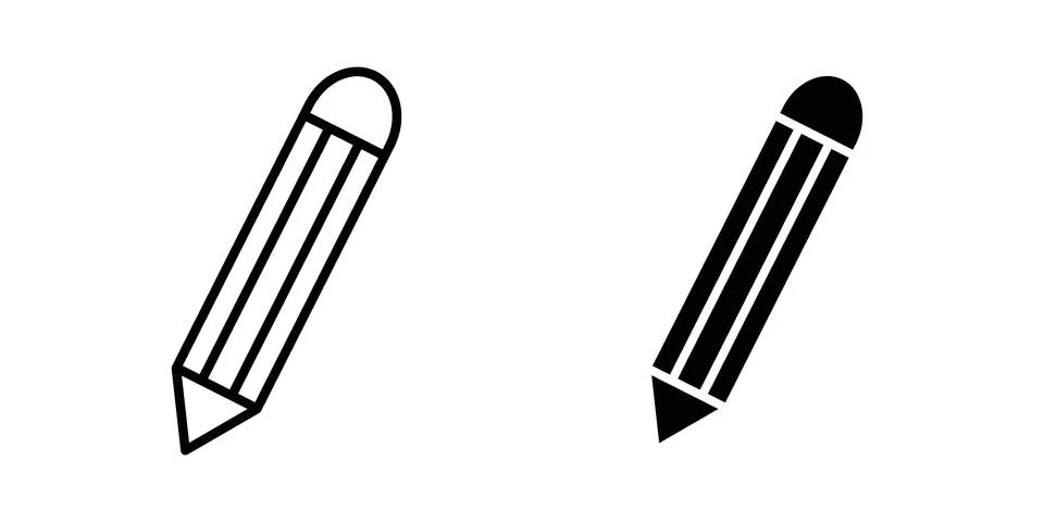 Pencil icon vector design illustrations Stock Illustration