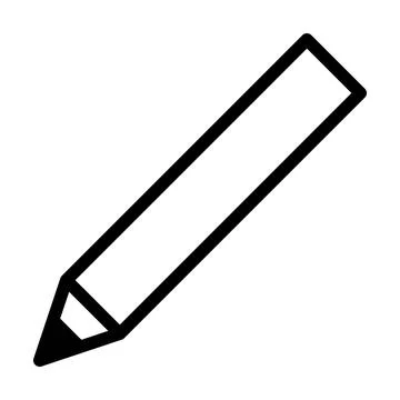 Pencil icon vector doodle element for education in a glyph pictogram Stock Illustration