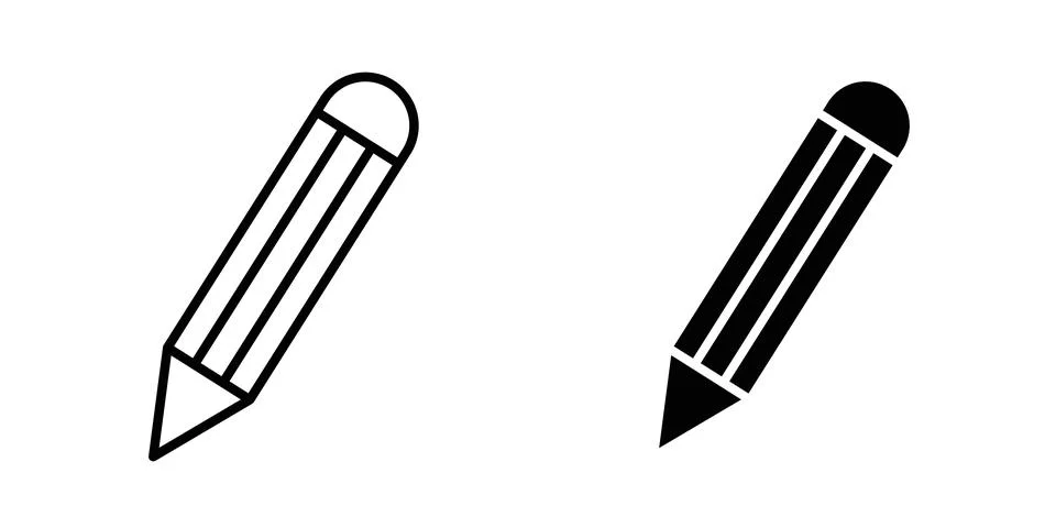 Pencil icon vector editable eps10 Stock Illustration