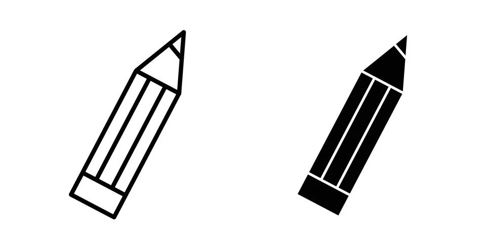 Pencil icon vector editable eps10 Stock Illustration