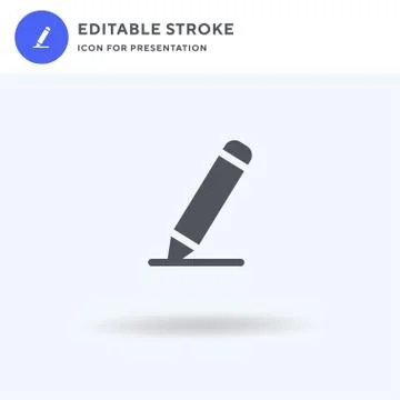 Pencil icon vector, filled flat sign, solid pictogram isolated on white, logo Illustrazione stock