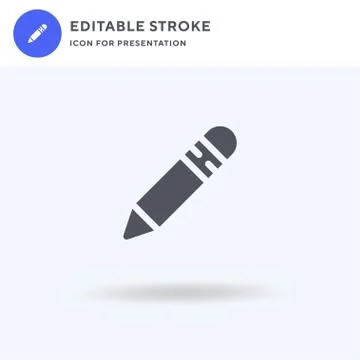 Pencil icon vector, filled flat sign, solid pictogram isolated on white, logo Illustrazione stock