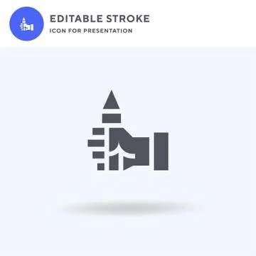 Pencil icon vector, filled flat sign, solid pictogram isolated on white, logo Illustrazione stock