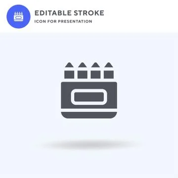 Pencil icon vector, filled flat sign, solid pictogram isolated on white, logo Illustrazione stock