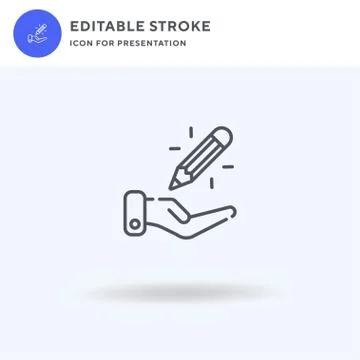 Pencil icon vector, filled flat sign, solid pictogram isolated on white, logo Illustrazione stock