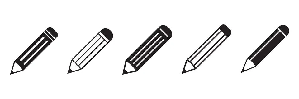 Pencil icon vector. Stock Illustration