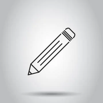 Pencil icon. Vector illustration on isolated background. Business concept pen Stock Illustration