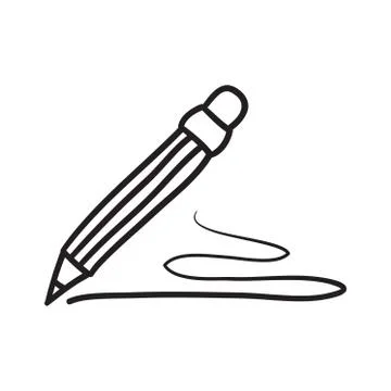 Pencil icon vector line doodle symbols.. Stock Illustration