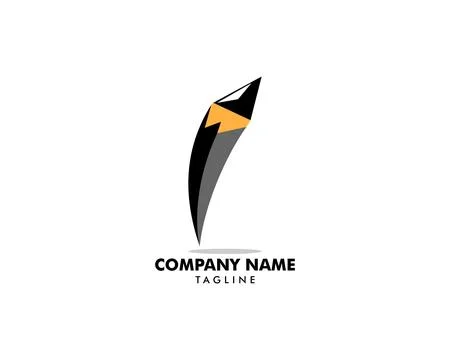 Pencil Icon Vector Logo Template Stock Illustration