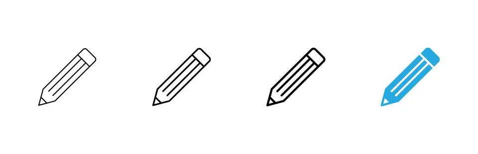 Pencil icon vector. pen sign and symbol. edit icon vector Stock Illustration