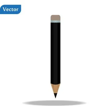 Pencil Icon Vector. Perfect Black pictogram illustration on white background. Illustrazione stock
