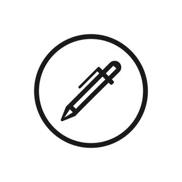 Pencil icon on a white background Stock Illustration