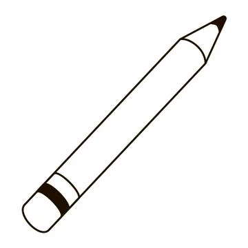 Pencil icon on white background. Vector illustration in trendy flat style. ESP Stock Illustration