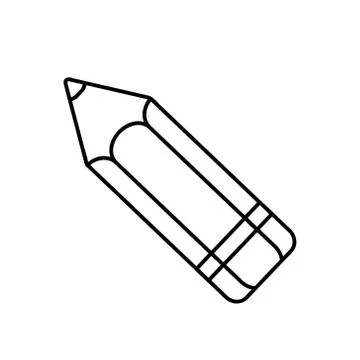 Pencil Icon on White Background Vector Illustration Stock Illustration