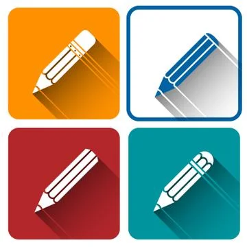 Pencil icons Stock Illustration