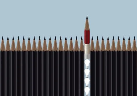 Pencil idea concept Stock Illustration
