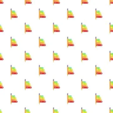 Pencil infographic list pattern showing progress levels Stock Illustration