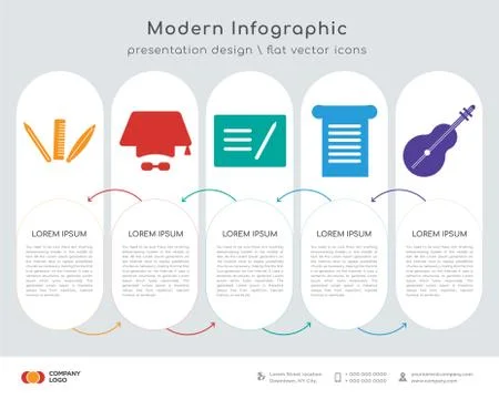 Pencil infographics design Illustrazione stock