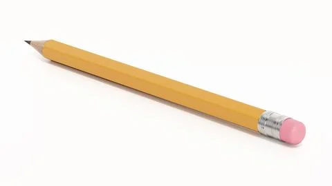 Pencil isolated on white background. 3D illustration Stock Illustration